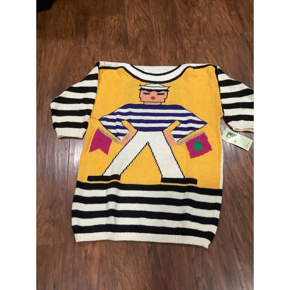 Tony Lambert Vintage Sweater RARE design.‎ Size L Sealer Very Rare